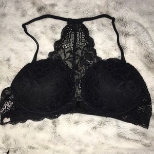 Black Razorback Push-up Bra